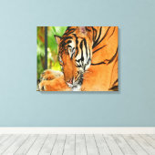 眠っている虎 キャンバスプリント (インサイチュ (ウッドフロア))