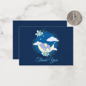 眠っている象のサンキューカード ノートカード (正面/裏面インサイチュ)