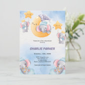 眠っている象のベビーシャワー 招待状 (スタンド正面)