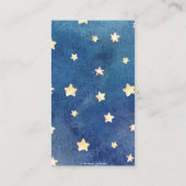 眠っている象の星赤ちゃんシャワーおむつラッフル エンクロージャーカード (裏面)