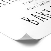 眠っている象の赤ちゃんシャワーのサイン ポスター (角)