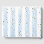 眠っている象の青いフローラ少年の赤ちゃんシャワー ゲストブック (裏面)