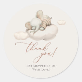 眠っている象男女兼用 ラウンドシール