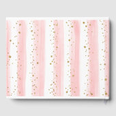 眠っている象赤面ピンクのフローラ赤ちゃんシャワー ゲストブック (裏面)