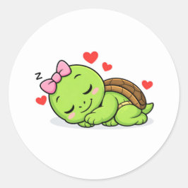 眠っている赤ちゃん ラウンドシール