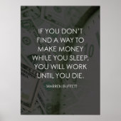 眠っている間お金を稼ぐと死ぬまで働く ポスター (正面)