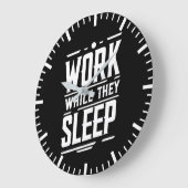 眠っている間の仕事,成功,ジム,ハッスル,グラインド ラージ壁時計 (傾斜)
