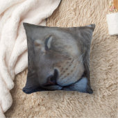眠っている雄ライオン クッション (ブランケット)