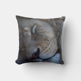 眠っている雄ライオン クッション
