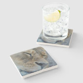 眠っている雌ライオン ストーンコースター (横)