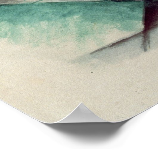 眠っている鹿 ポスター (角)