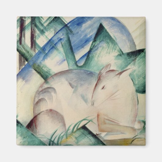 眠っている鹿 マグネット (正面)