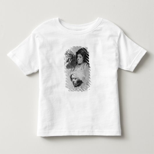 眠っている1人の3人の女性の頭部1637年 トドラーTシャツ (正面)