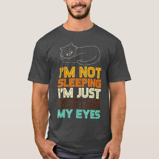 眠ってない目を休んでいるだけパパのジョーク Tシャツ