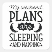 眠って昼寝 スクエアシール (正面)