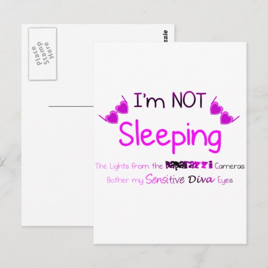 眠らない ポストカード (正面/裏面)