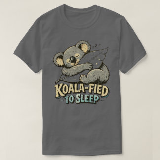 「眠りにつくコアラ」コアラのデザイン Tシャツ