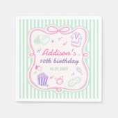 眠りのスローパーティー 女の子の誕生日 スタンダードカクテルナプキン (正面)