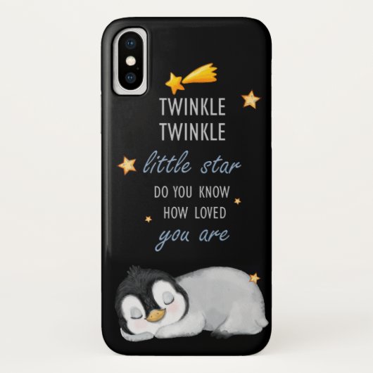 眠りのペンギンのためのきらきら星 Case-Mate iPhoneケース (裏面)