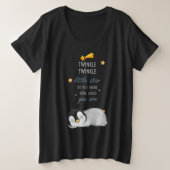 眠りのペンギンのトゥイinkleトゥイinkleリトルスター プラスサイズTシャツ (デザイン正面)