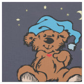 眠りの時間テディベア ファブリック (クローズアップ)