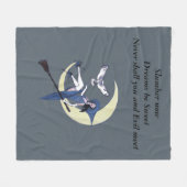 眠りの祈りの言葉 フリースブランケット (正面(横))