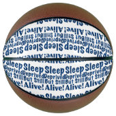 眠りは奪われたが、濃い青色でまだ生きている バスケットボール (正面)