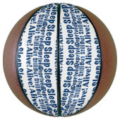 眠りは奪われたが、濃い青色でまだ生きている バスケットボール (縦)