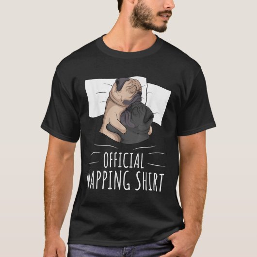眠りパグラバードッグ公式ナッピング Tシャツ (正面)