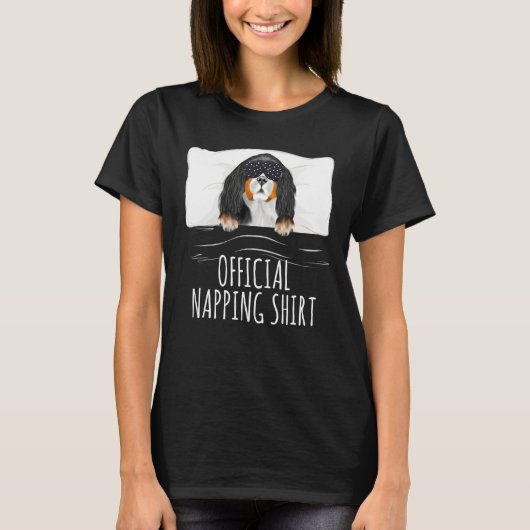 眠りマスク キャバリア・キング・チャールズ・スパニエル 公式 Tシャツ (正面)