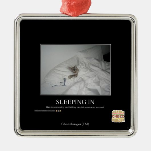 眠り込む メタルオーナメント (正面)