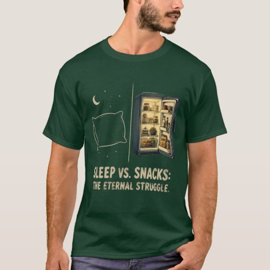 眠りVSスナック 永遠の闘争Tシャツ Tシャツ (正面)