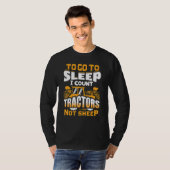 眠るために羊ではなくトラクターを数える農場 トラ Tシャツ (正面フル)