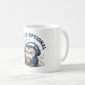 眠るは選択肢 可愛いフクロウ コーヒー好き コーヒーマグカップ (正面右)