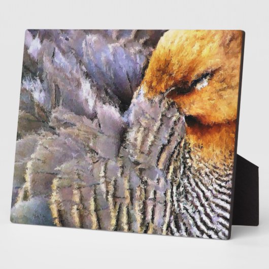 眠るアヒル フォトプラーク (側面)