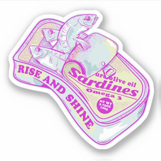 眠るイワシと輝き シール (正面)