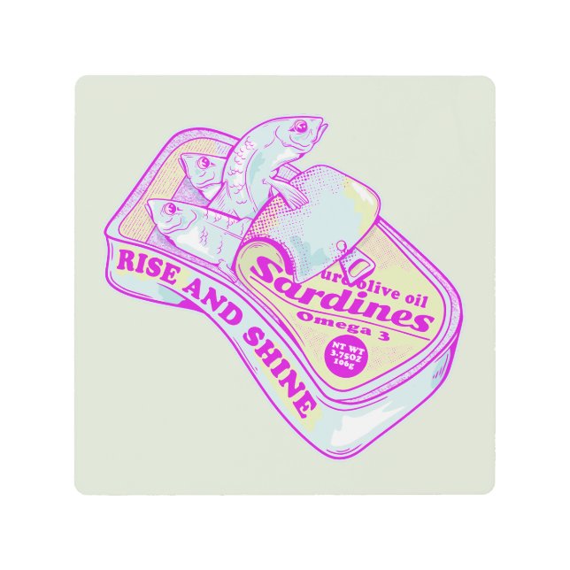 眠るイワシと輝き メタルプリント (正面)