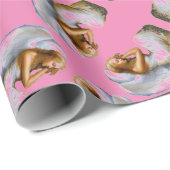 眠るエンジェルラッピング紙 ラッピングペーパー (ロールコーナー)