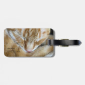 眠るオレンジのタビー猫 ラゲッジタグ (裏面横)