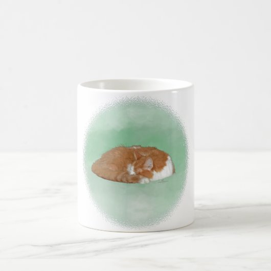 眠るオレンジの子猫 コーヒーマグカップ (中央)