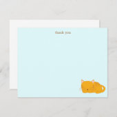 眠るオレンジタビー猫 サンキューカード (正面/裏面)