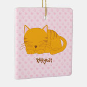 眠るオレンジタビー猫 セラミックオーナメント (右)