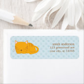 眠るオレンジタビー猫 ラベル (インサイチュ)