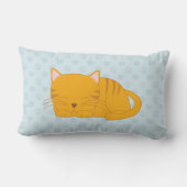 眠るオレンジタビー猫 ランバークッション (裏面)