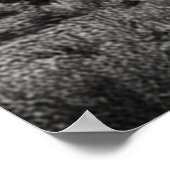 眠るオートマウンテンの白黒の写真 ポスター (角)