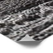 眠るオートマウンテンの白黒の写真 ポスター (角)