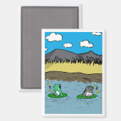 眠るカエル マグネット (正面/裏面)