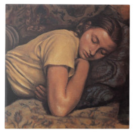 眠るカティア(Serebriakova) タイル