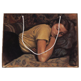 眠るカティア(Serebriakova) ラージペーパーバッグ