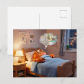 眠るカニの金運と宝の夢 ポストカード (正面/裏面)